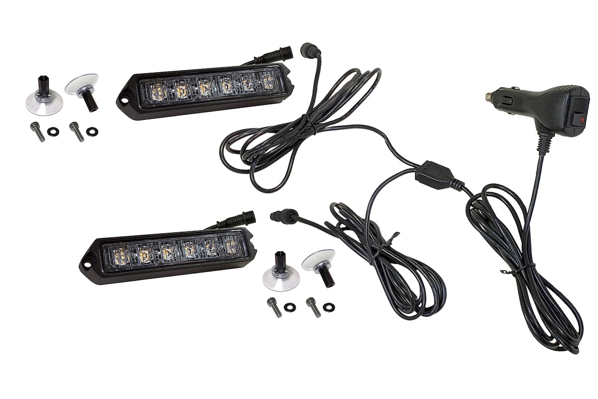 Window Mount LED Strobe Warning Light Kit – Strobe Lux